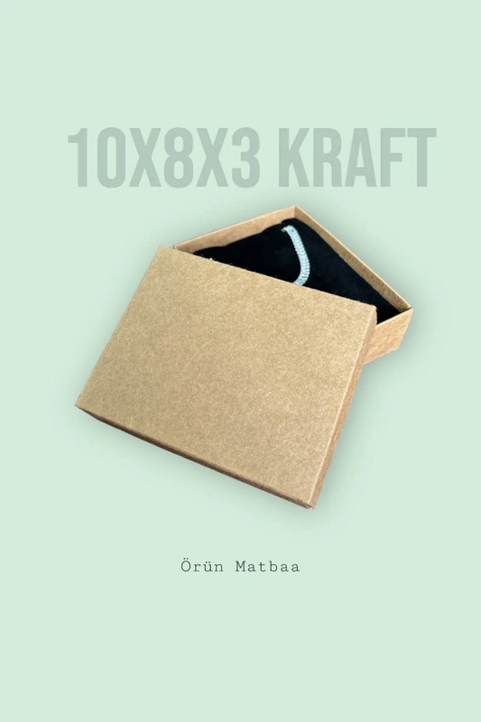 10x8x3 Cm Kraft Süngerli Kutu 18 Takım Bileklik, Mini Set Kutusu Demonte Sevk