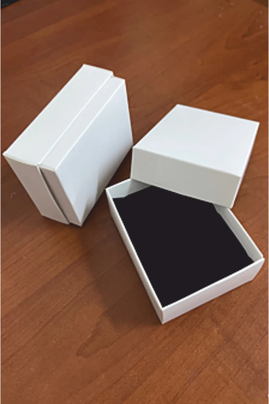 10x8x3cm Beyaz Bristol Lüks Takı Kutusu Süngerli 18 Adet Jewelry Gift Box
