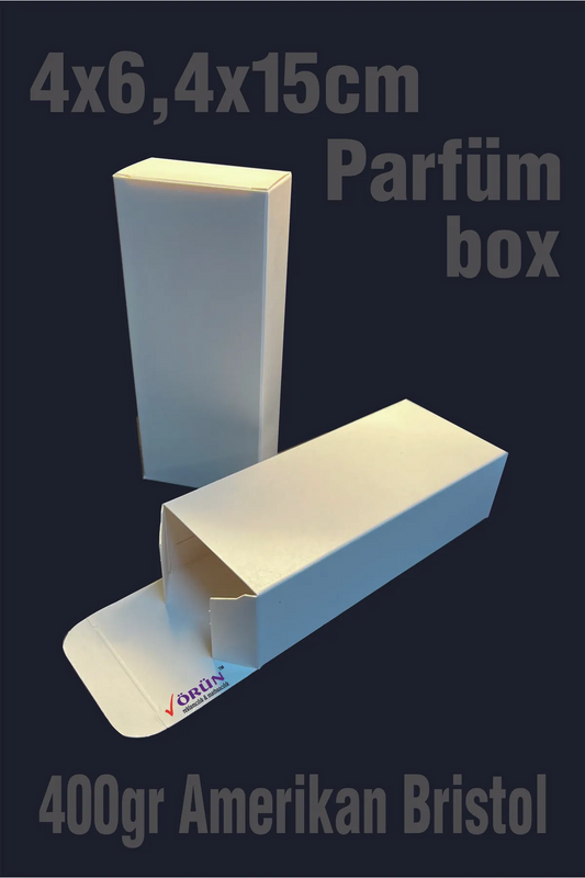 Saf Beyaz 6,4x4x15cm Parfüm Kutusu 15 Adet