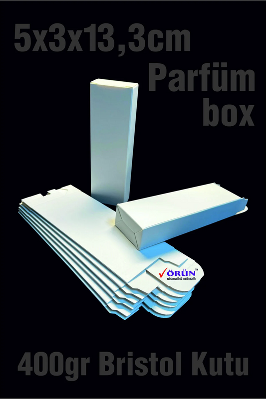 Saf Beyaz 5x3x13,3cm Parfüm Kutusu 15 Adet