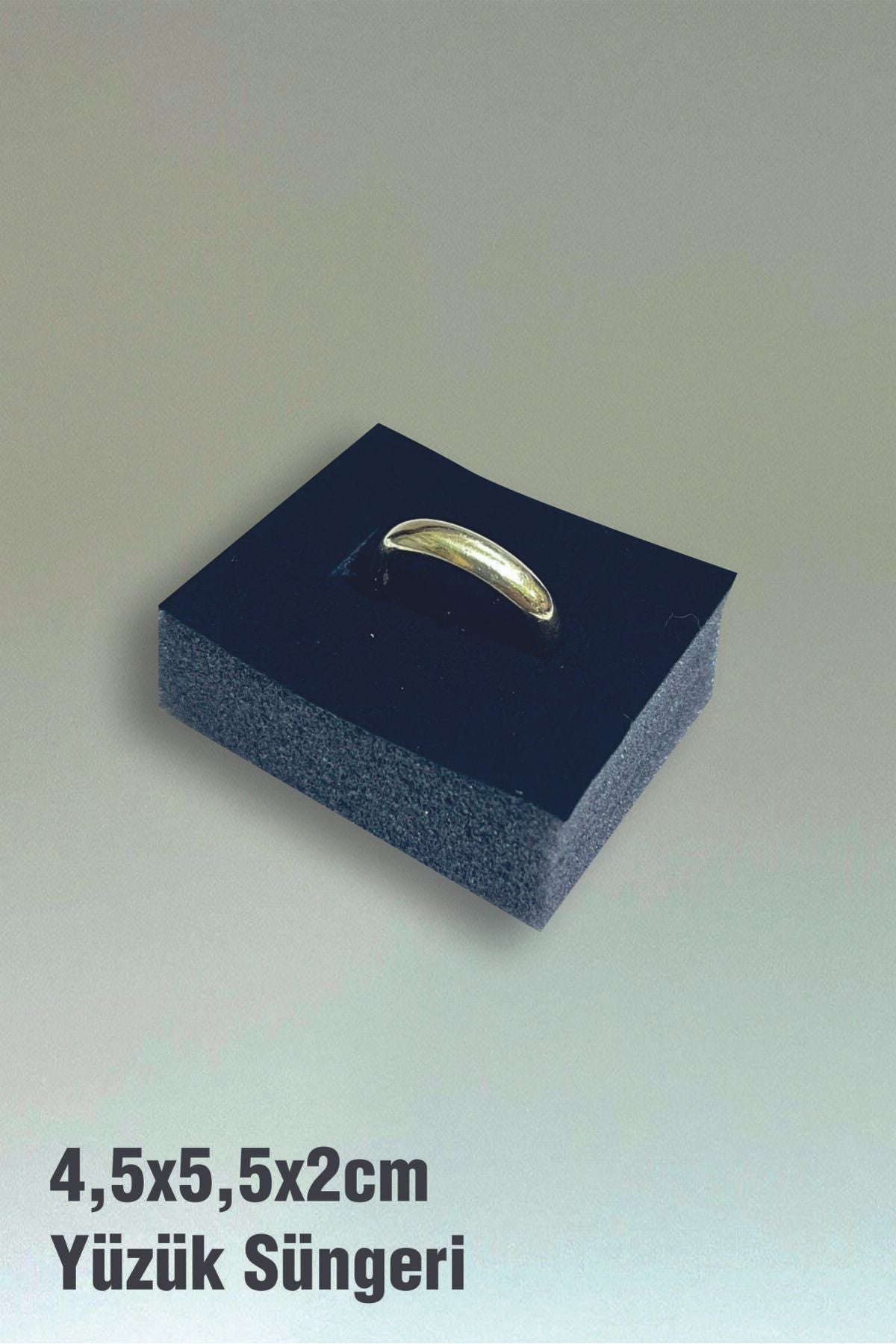 Siyah Floklu Yüzük Kutusu Süngeri 4,5x5,5x2 cm