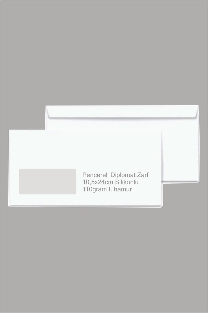 Oyal Pencereli Diplomat Zarf 105x240 mm 110 gr - 100 Adet