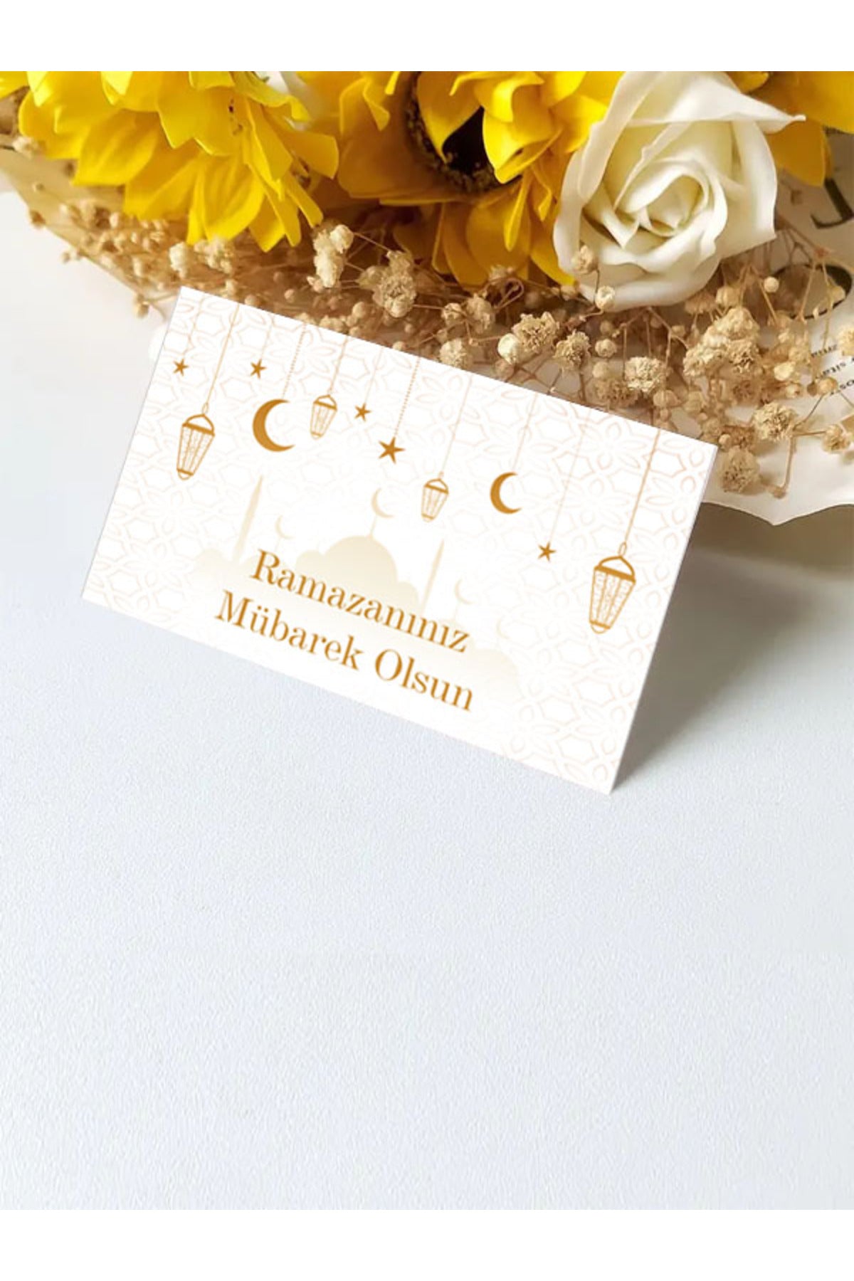 Ramazanınız Mübarek Olsun Kartı 8,3x5,1 cm (50 Adet)