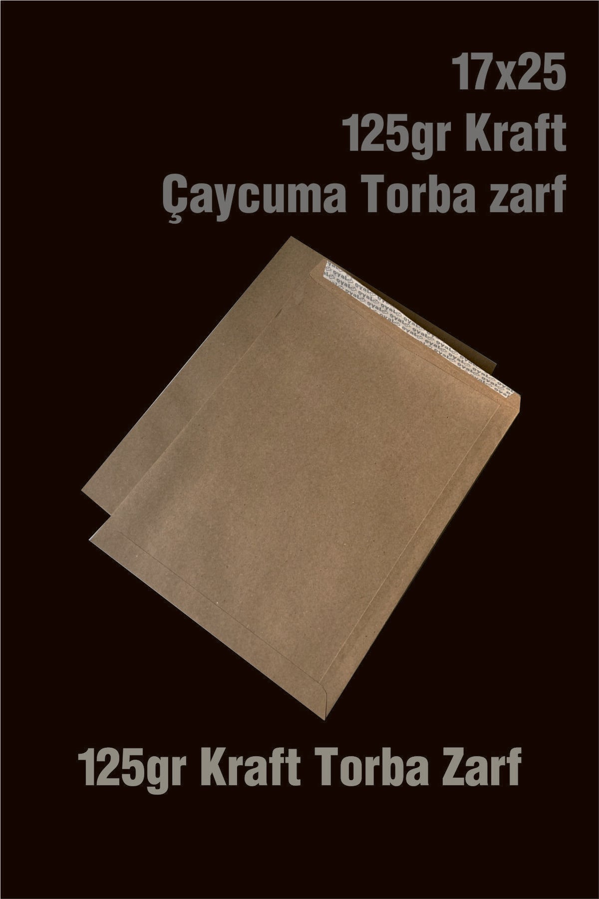 Oyal Kraft Çaycuma Torba Zarf 17x25 cm (50 Adet)