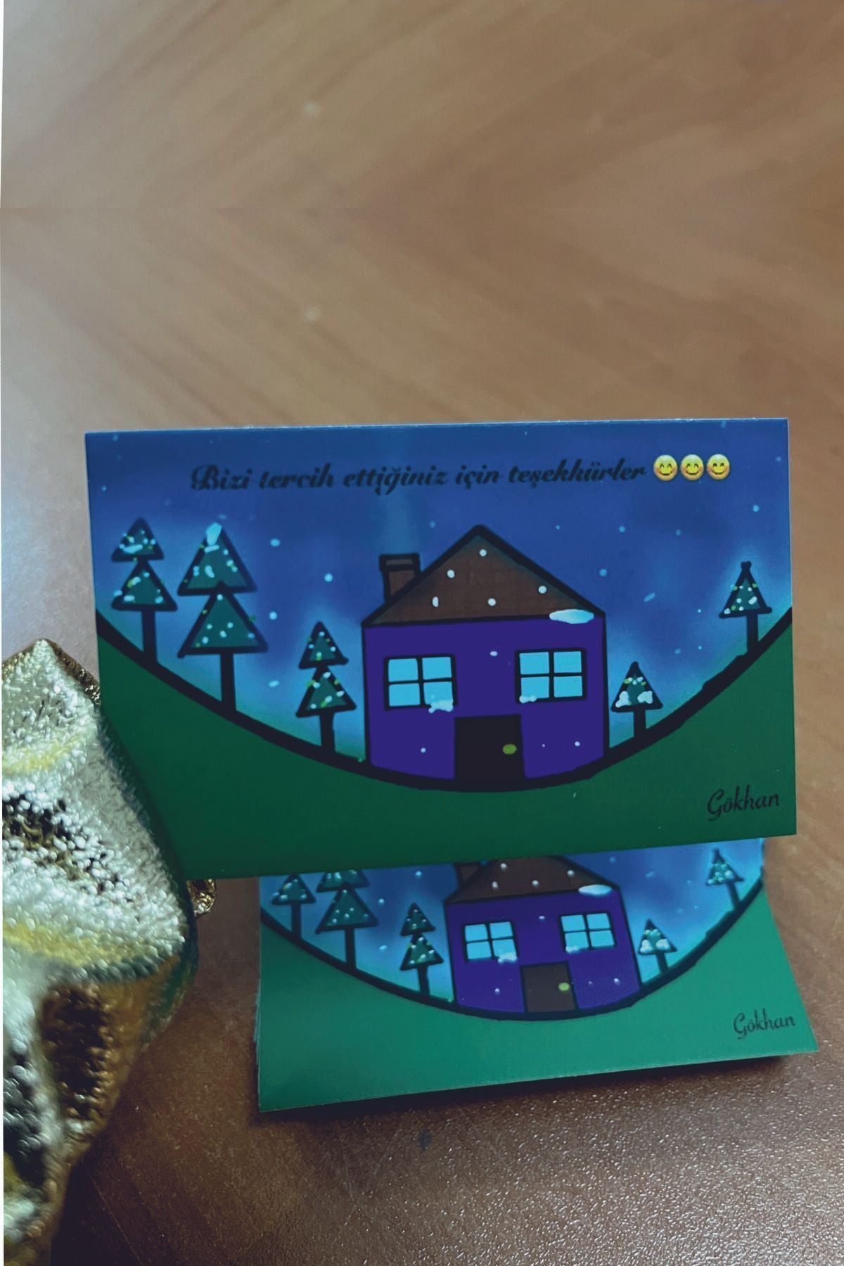 Renkli Thanks Teşekkür Kartı 8x5 cm (100 Adet)