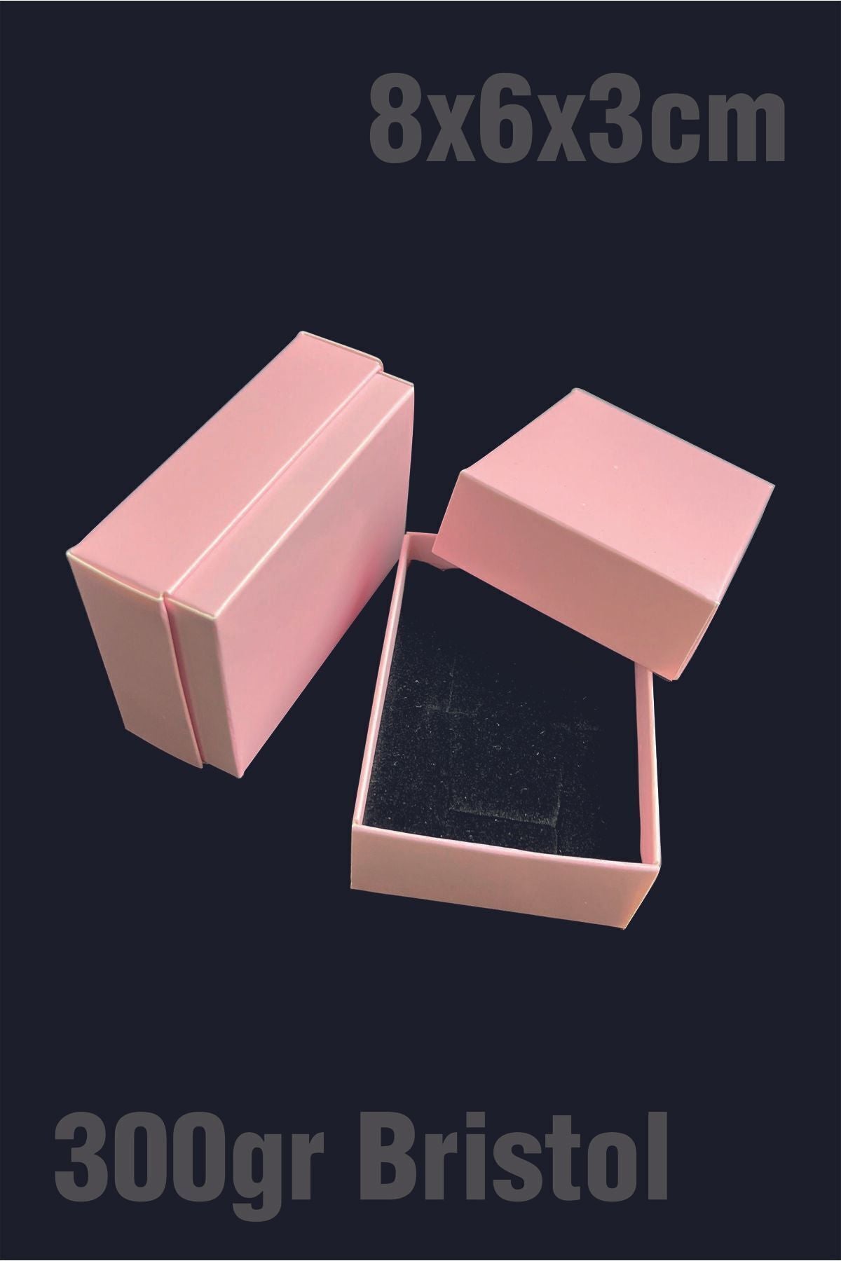 Pembe Hazır (Yapılı) Takı Kutusu 8x6x3 cm (24 Adet)
