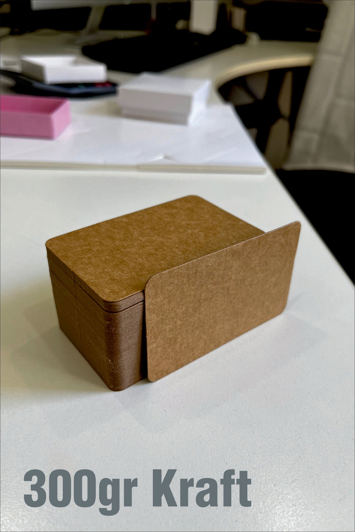 Kraft Oval Baskısız Kart 8,5x5,3 cm 350 gr (100 Adet)