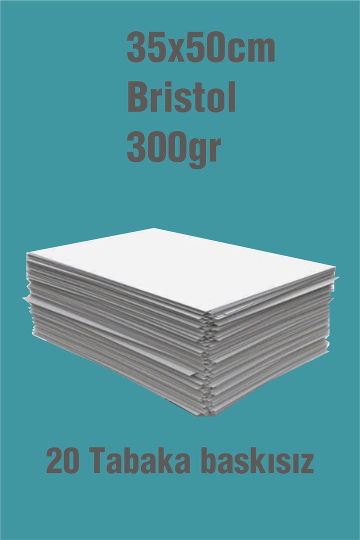 Amerikan Bristol Karton 35x50 cm 300 gr (20 Adet)