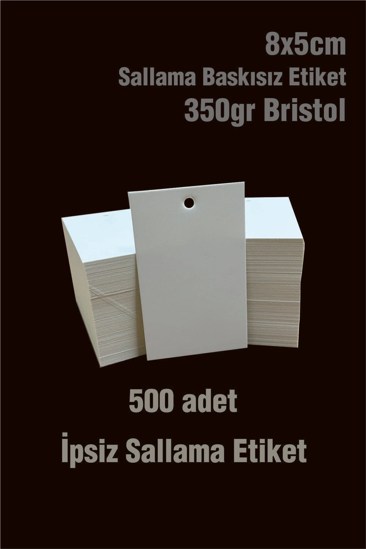 Sallama Ürün Etiketi Baskısız 8x5 cm 350 gr (500 Adet)