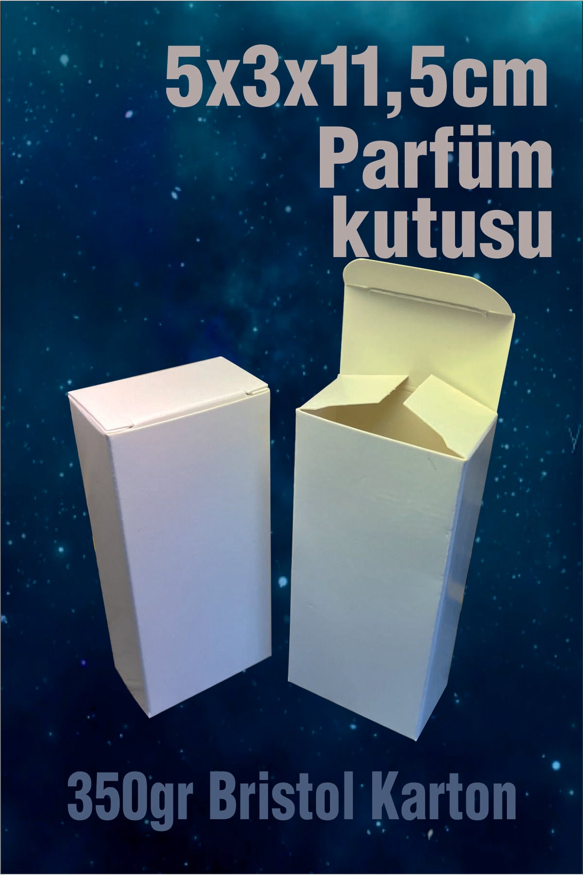 Saf Beyaz Parfüm ve Ürün Kutusu 5x3x11,5 cm (15 Adet)