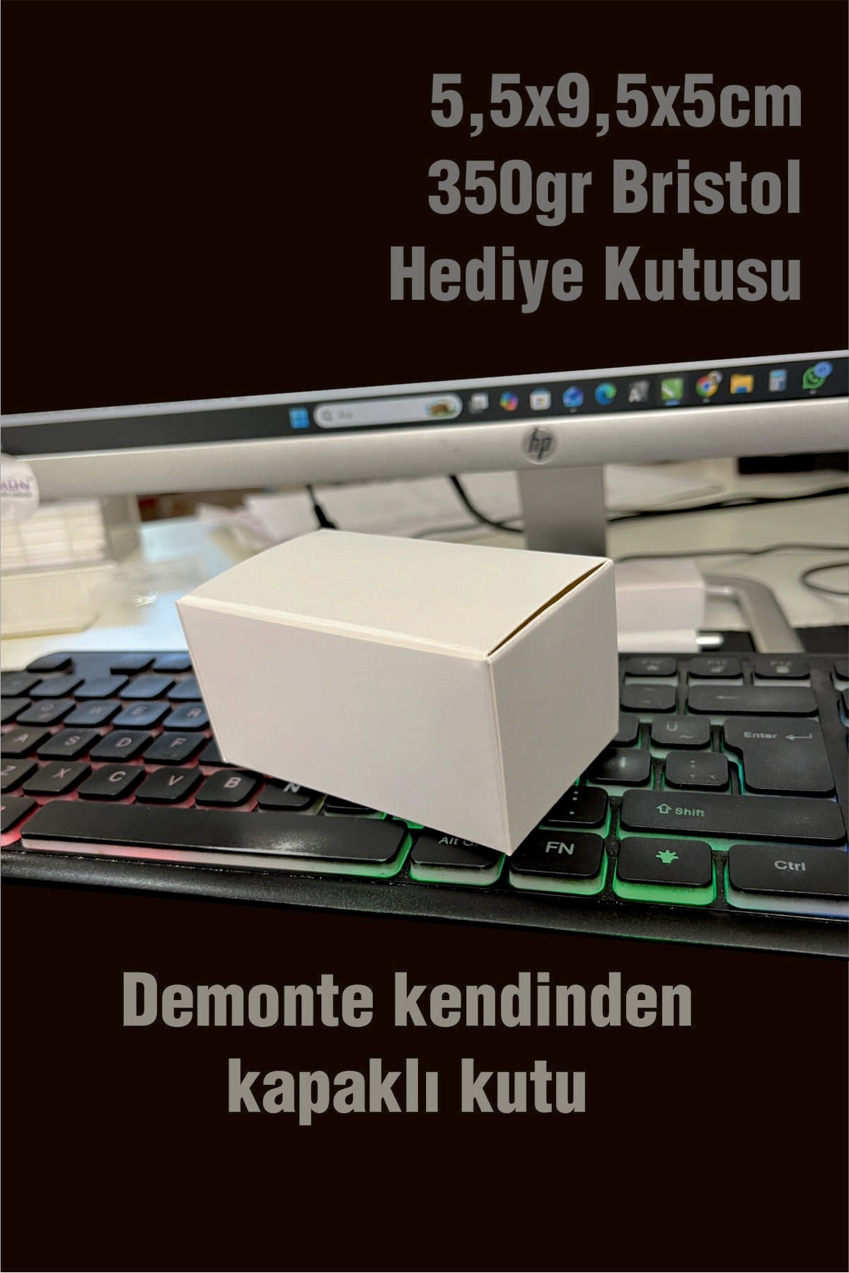 Beyaz Hediyelik Kutu 5,5x9,5x5 cm (20 Adet)
