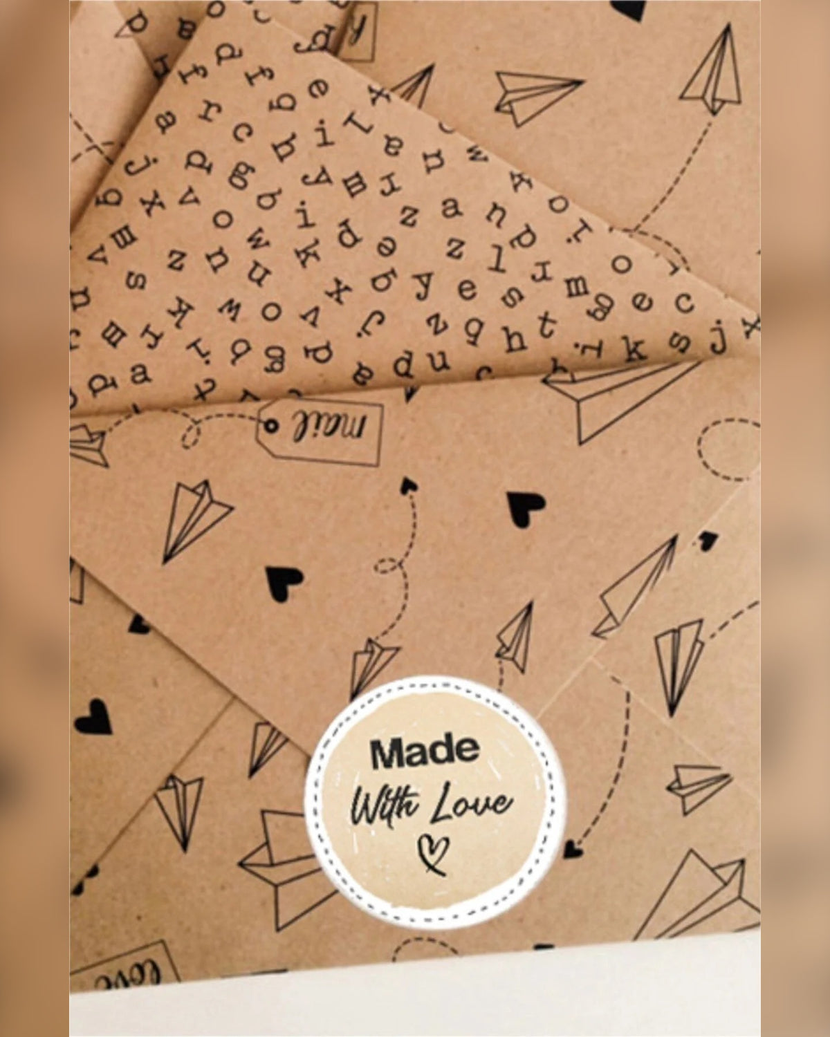 Made With Love Sticker 4 cm (70 Adet)