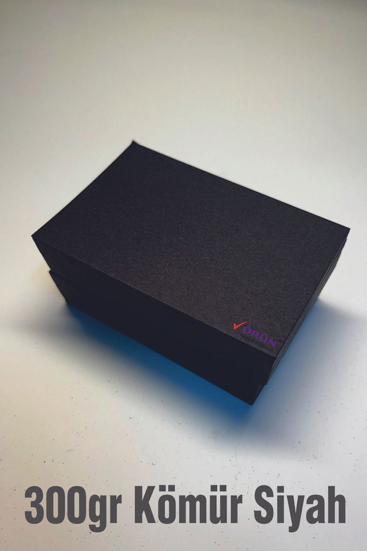 Kömür Karası Kartvizit Baskısız Flashcard