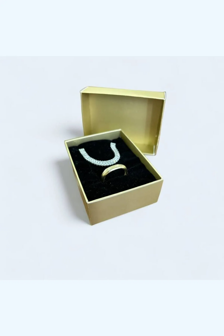 Gold/Altın Lüks Takı Kutusu 8x6x3cm 25 Adet/pieces Süngerli Gold Jewelry Gift Box With Sponge