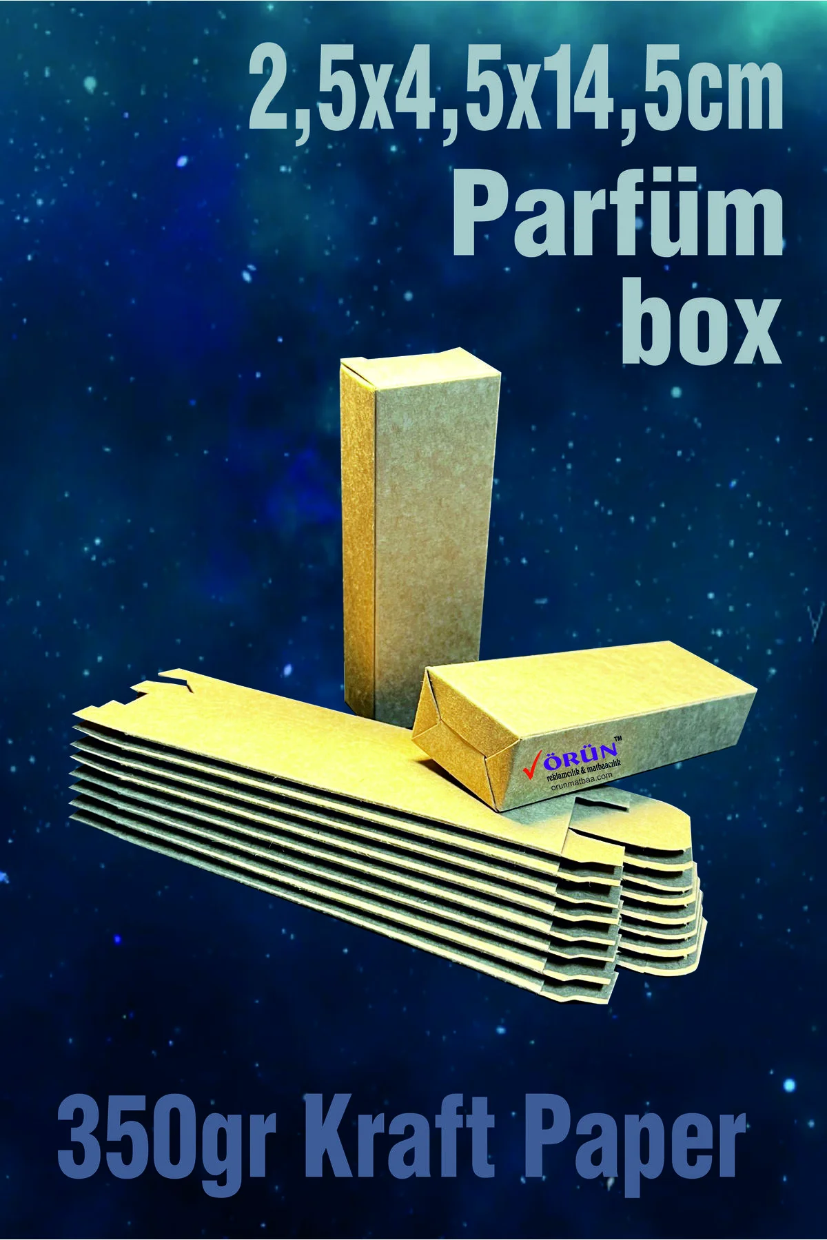 Kraft Parfüm Kutusu 2,5x4,5x14,5 cm